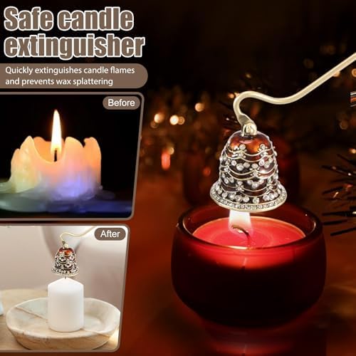 KTZCTPCA Candle Snuffer with Long Handle and Enamel Finish