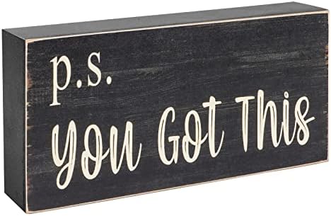 Esur Motivational Desk Sign - Black Decor for Home Office