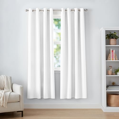 Amazon Basic Blackout Curtains 2 Panels 52x84 White