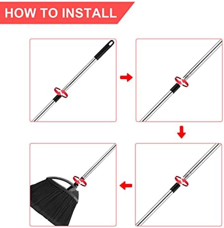 8 Pcs Heavy Duty Angle Brooms with Telescopic Handle