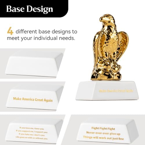 Gold Hawk Eagle Trophy Statue Home Decor