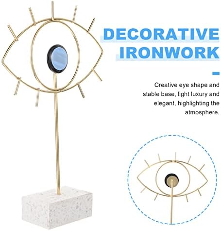 IMIKEYA Golden Turkish Evil Eye Statue for Home Decor