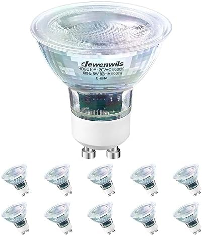 DEWENWILS 10-Pack Dimmable GU10 LED Bulbs