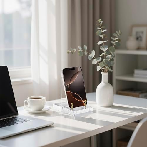 Acrylic Easel Display Stand - Gold-1P Adjustable Tilt 2cm Thick Base