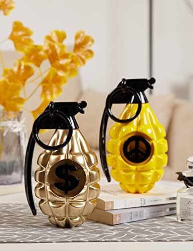 NENBOLEC Grenade Decor Statue Modern Polyresin 10 Inch