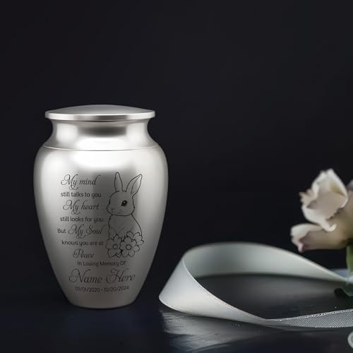 Personalized Baby Loss Mini Urn with Angel Wings