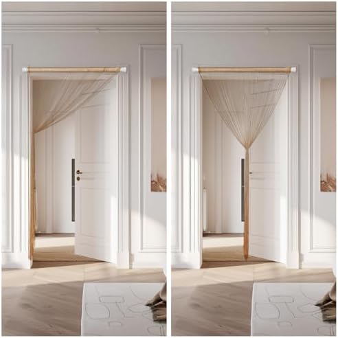 VavoStocks Glitter String Curtains 4PCS Champagne