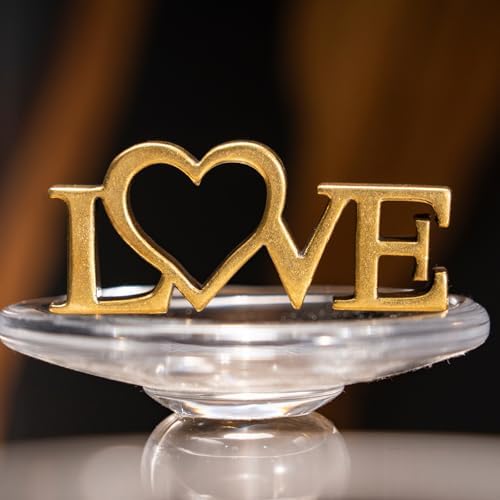 CHOVY Retro Brass Love Sculpture