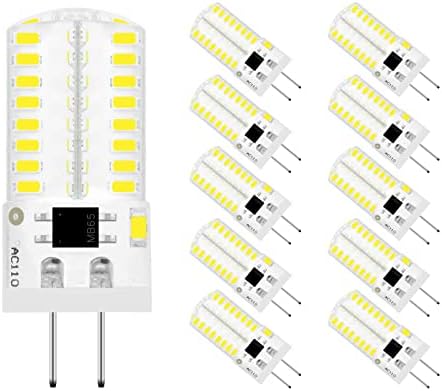LED G4 Bi-Pin Bulbs 3W Daylight White 10-Pack