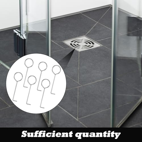 6PCS Stainless Steel Drain Cleaning Hooks