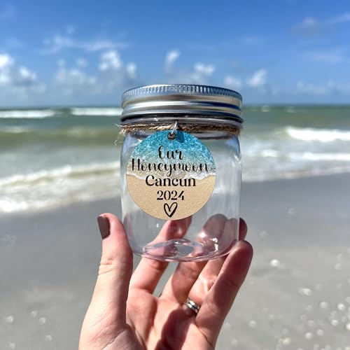 Plastic Seashell Keepsake Jar Personalized Wedding Gift