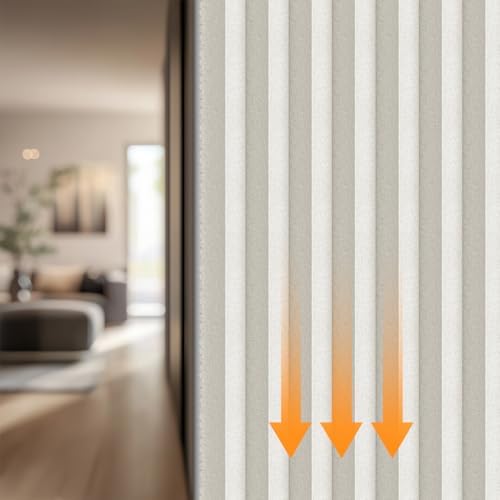 AJAZZ Door Curtains with Magnetic Rod Set - 44W x 78L Beige