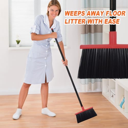 Heavy-Duty Adjustable Angle Broom with 56 Steel Handle