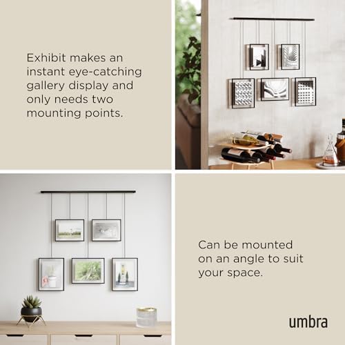 Umbra Black Exhibit Multi Photo Frame Display