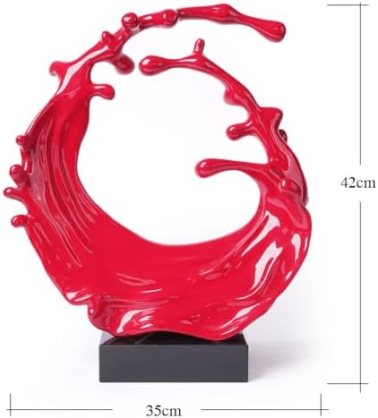 Abstract Sea Wave Sculpture Decor Modern Art Table Centerpiece Statue