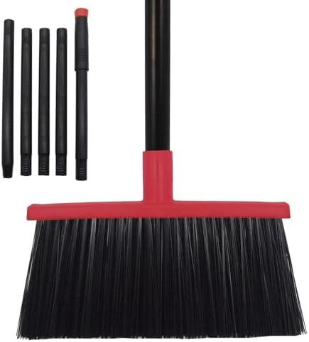 Heavy-Duty Adjustable Angle Broom with 56 Steel Handle