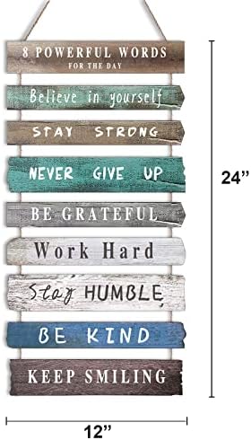 Joyhawk Inspirational Wall Art 12x24 Inches Wood Sign Decor