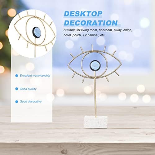 IMIKEYA Golden Turkish Evil Eye Statue for Home Decor