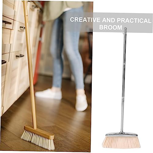 TOKIDNY Heavy Duty Floor Scraper Broom with Long Handle