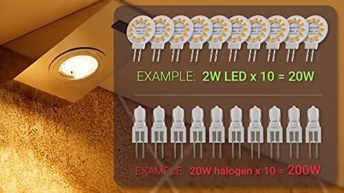 JAUHOFOGEI G4 LED Bulb 2W Warm White 2700K 6 Pack