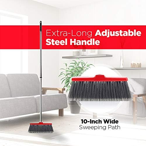 Fuller Brush Adjustable Kitchen Broom Red