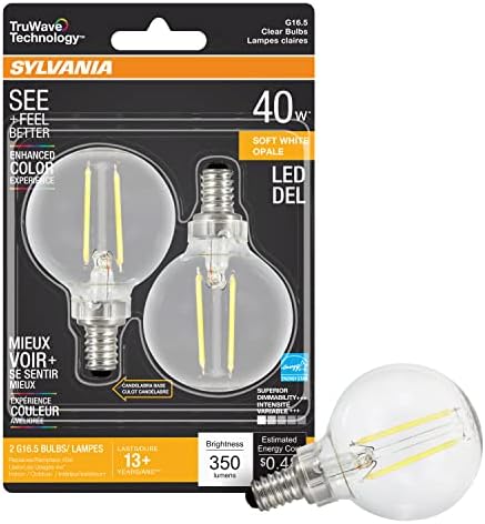 LEDVANCE TruWave Natural Series Decor Globe Light Bulb 2 Pack
