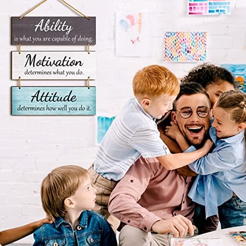 Jetec Rustic Wooden Decorative Plaques with Motivational Sayings 1