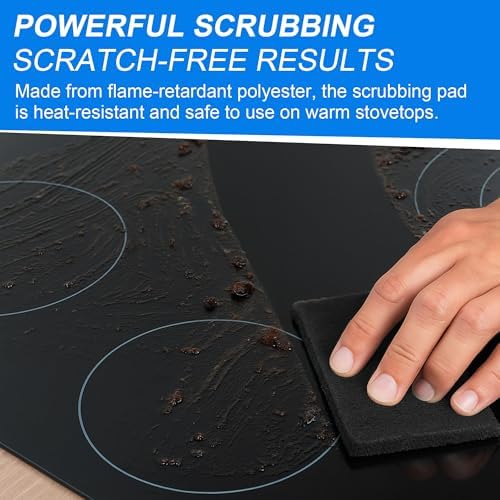 Enhon Glass Cooktop Scraper with Non Abrasive Pads and Blades