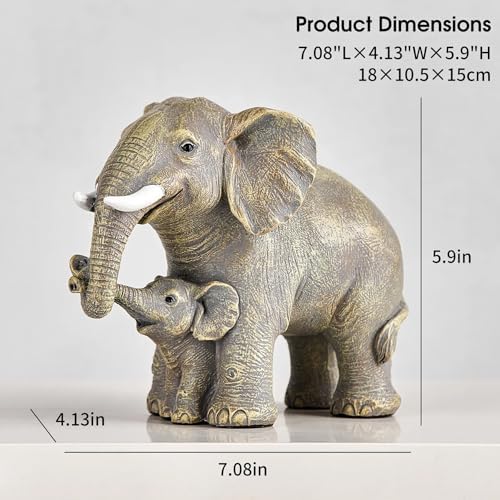 XGZY Elephant Statue Decor - Grey Indoor Figurine