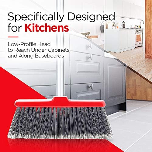 Fuller Brush Adjustable Kitchen Broom Red