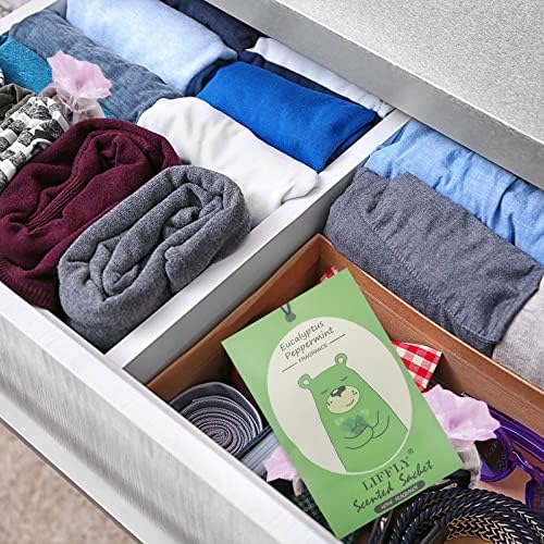 LIFFLY 14 PCS Eucalyptus Peppermint Scented Sachets Gift Box