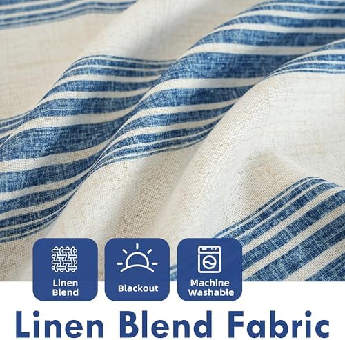 DriftAway Chris Linen Tie Up Curtain 45x63 Inch