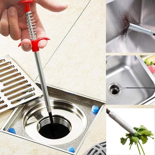 SHUOGUO Drain Clog Remover Set with 33 Inch and 116 Inch Tools