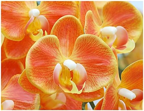 NDRFAWY Spring Decor Artificial Phalaenopsis Flower Arrangement