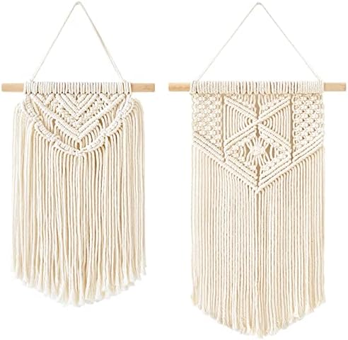 Mkono 2 Pcs Macrame Wall Hanging Boho Decor