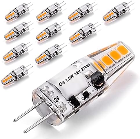 Ziomitus G4 LED Bulbs 10W-20W Warm White 2700K 10 Pack