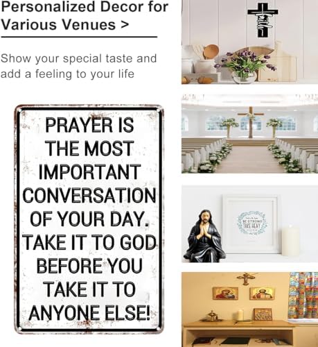 Smilelife Christian Prayer Tin Sign 8x12 Inch