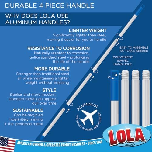 LOLA Angle Broom with Dustpan Compact 925 Indoor Cleaner