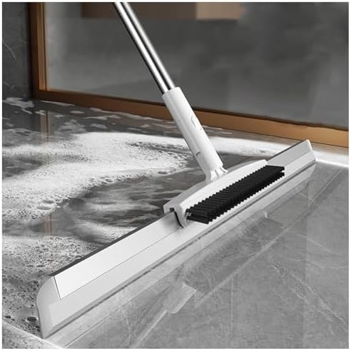 2 in 1 Silicone Broom with Squeegee for Floors and Windows