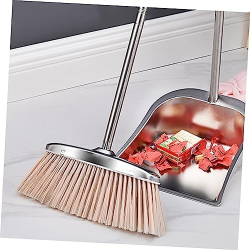 TOKIDNY Heavy Duty Floor Scraper Broom with Long Handle