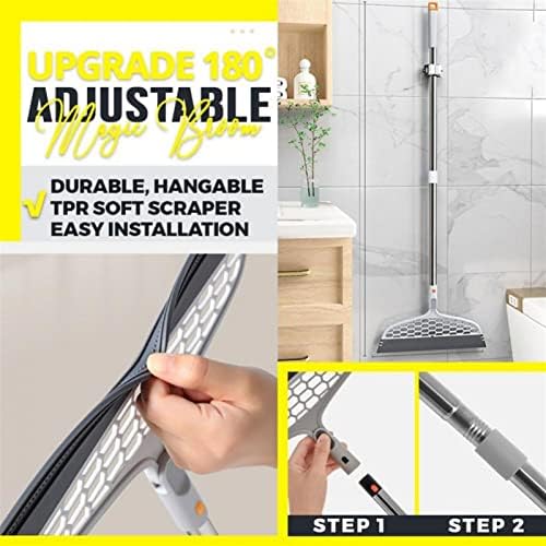 DDGURDH Hand Broom with Built-in Comb for Easy Floor Cleaning