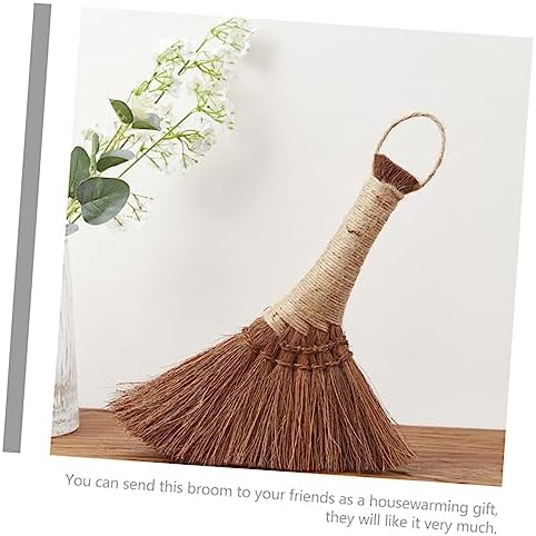 HOMOCONO Desktop Palm Handle Broom for Home Kitchen Office Cleaning