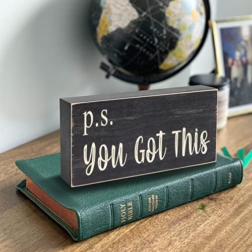 Esur Motivational Desk Sign - Black Decor for Home Office