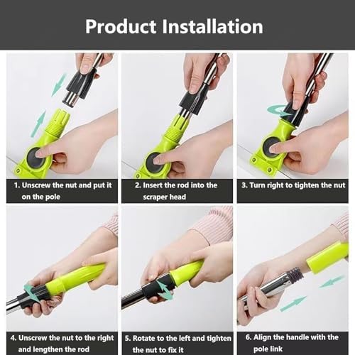 Magic Broom Sweeper with 51 Long Handle Silicone Brooms