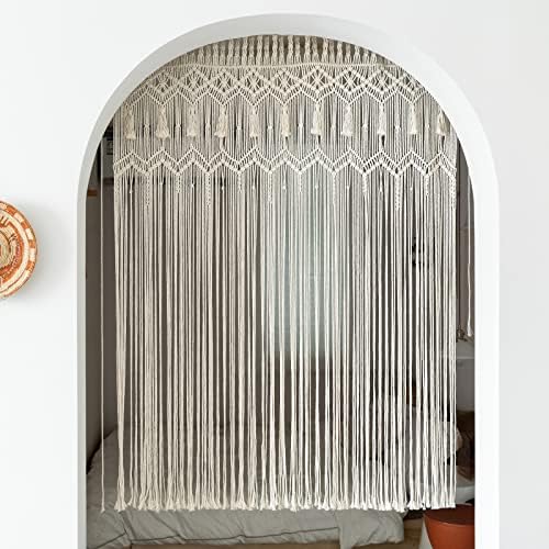 Mkono Macrame Curtain Large Boho Woven Wall Hanging