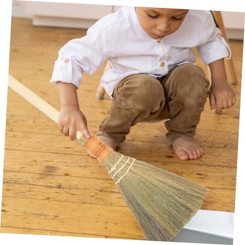 FRCOLOR Hand-Made Straw Woven Broom Small Cleaning Tool