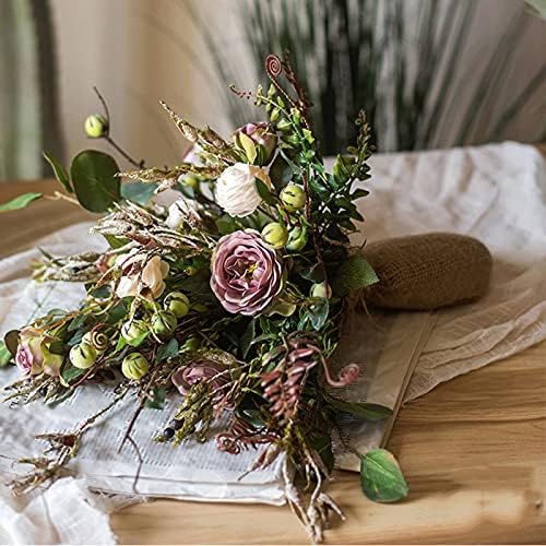 Artificial Flowers 1772Inch Silk Wedding Bouquet Set