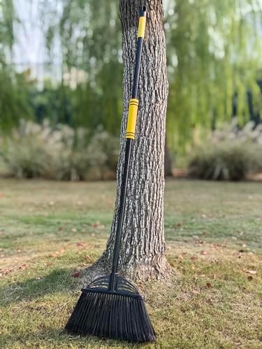 Xifando Four-Section Angle Broom Heavy-Duty Cleaning Tool BlackYellow