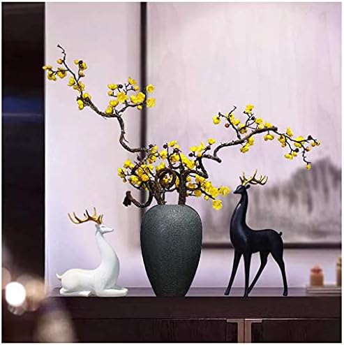 NDRFAWY Artificial Flowers Vintage Ceramic Vase Set