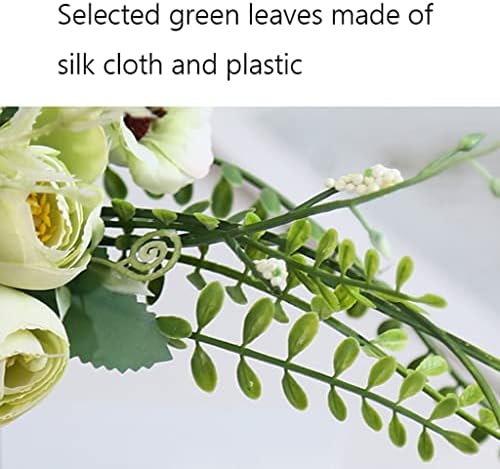 NDRFAWY Artificial Flower Set with Vase for Wedding Decor